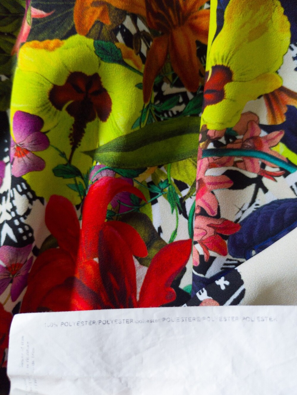Joseph Ribkoff Bright Floral V-Neck Chiffon Tunic Blouse Size 18 - Picture 5 of 10